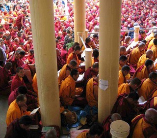 I Monks at teachings by the Dalai Lama